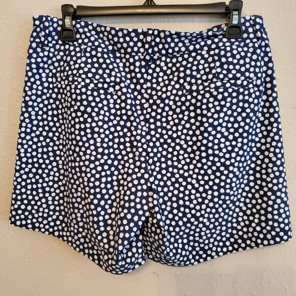 SPANX Sunshine Summer Women's Shorts Bermuda Navy Polka Dots Pull-On Size M/10. - Picture 5 of 11